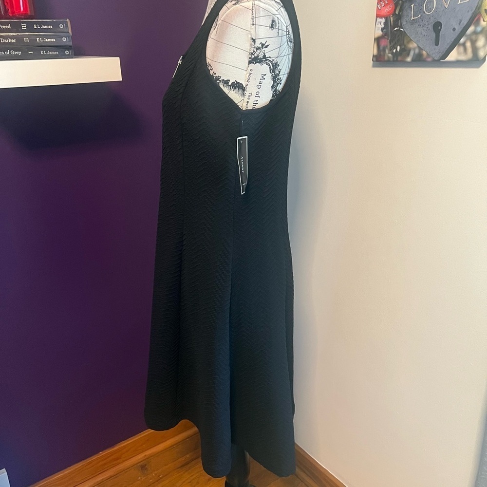 Alfani Little Black Dress with Front Neck to Hem Zipper NWT - Picture 5 of 9